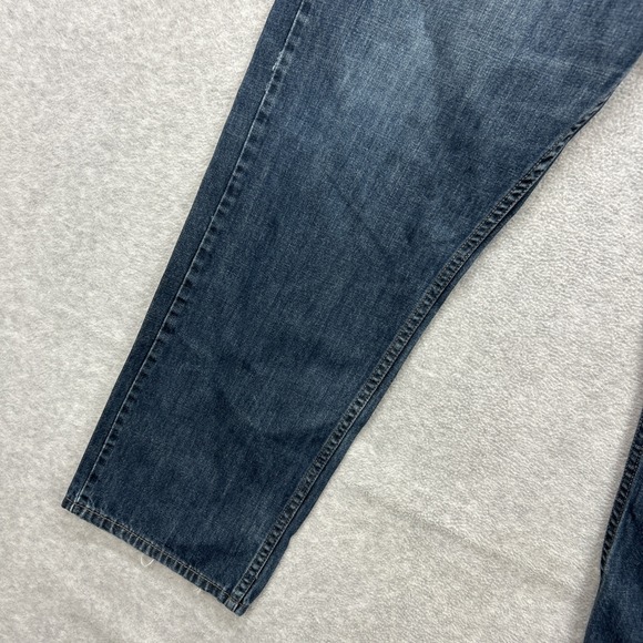 Levis 505 Jeans Mens 40x30 Blue Denim Pants Straight Fit American Distressed Y2K - Picture 5 of 16